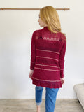 Lucky Brand Lightweight Wool Blend Knit Cardigan Sweater Small