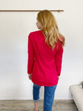 THE LIMITED Red Boyfriend Wool Blazer Suit Jacket Small