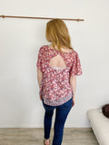 Lucky Brand Floral Babydoll Blouse size 2X Top