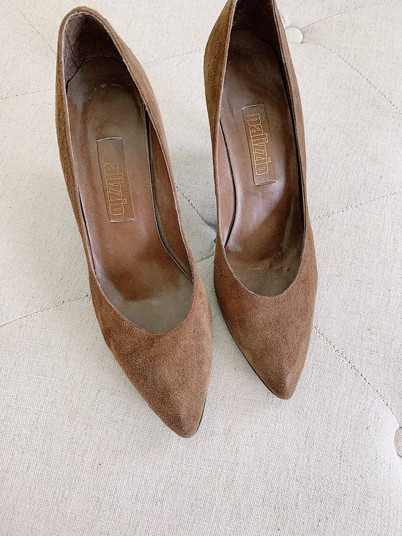 Palizzio Vintage 80's Heels Brown 7.5