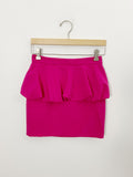 ZARA Pink Peplum hi-rise Skirt NWT XS