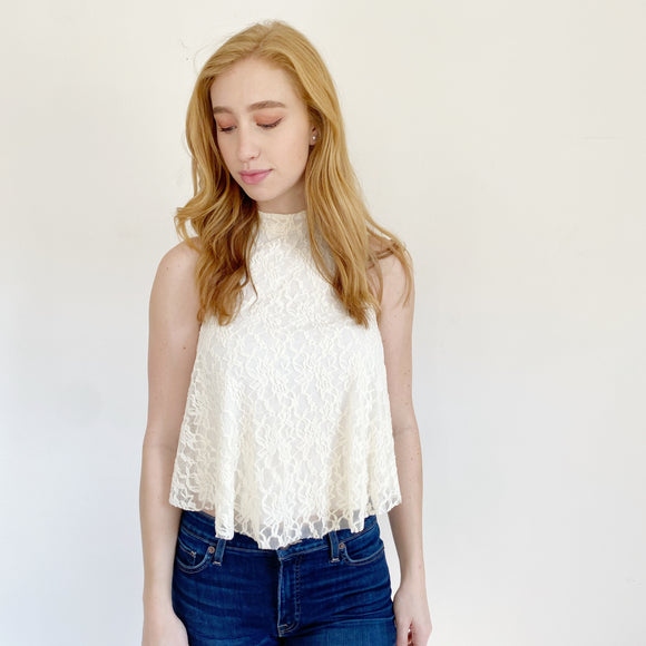 Urban Outfitters Kimchi Blue Lace high neck Tank S