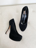 DOLCE VITA Suede Black Platform Stiletto Heels 7.5