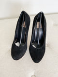 DOLCE VITA Suede Black Platform Stiletto Heels 7.5