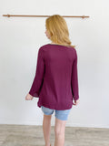 Juicy Couture Plum Beaded Blouse Small