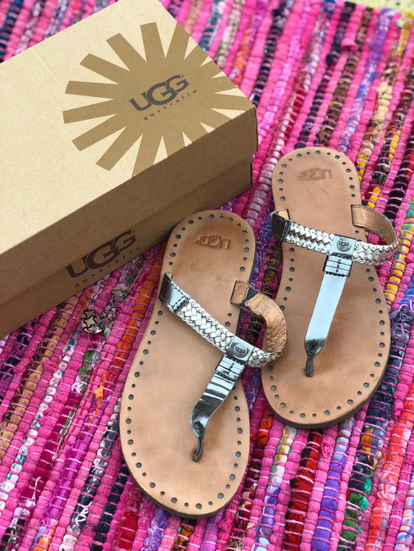 UGG Bria Leather Sandals - Size 6