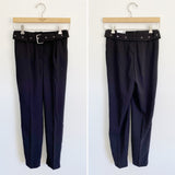 Express Black High Rise Belter Trouser Pants NWT 00
