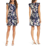 1901 Flutter Sleeve Jacquard Dress NWT 12