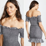 WAYF Scafati Smocked Mini Dress NWT Small