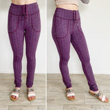Lululemon Plum Skinny Will Textured Pant Size 6/8