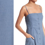 Theory Kayleigh Crunch Wash Chambray Midi Dress NWT 12