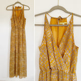 Gianni Bini Mustard Print Maxi Dress XS