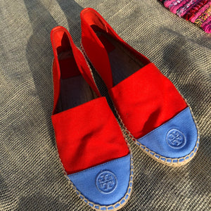 Tory Burch Color Block Espadrilles Size 10