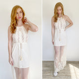 Flying Tomato Boho Lace Halter Tool Dress Small