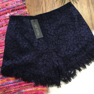 Rachel Zoe Brit High-Waisted Lace Shorts