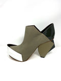 abcense Block Olive Clunky Heels Size 39