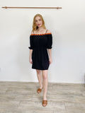 CeCe Black Embroidered, Off-the-shoulder Dress 4
