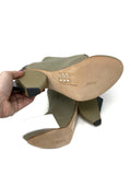 abcense Block Olive Clunky Heels Size 39