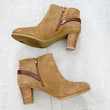 Bass & Co Leather Suede Ayda Booties 9