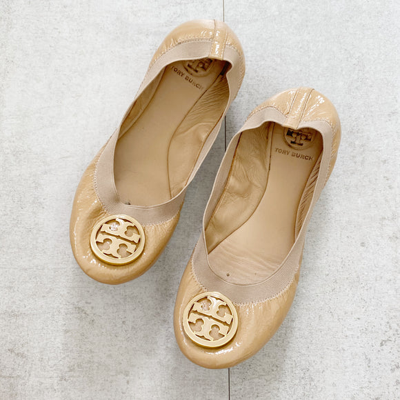 Tory Burch Caroline Ballet Flats Patent Leather 7.5