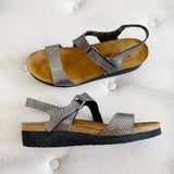 NAOT Pamela Snakskin Metallic Sandals New 9