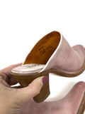 FRYE Clog Heel Boots Light Pink Size 7