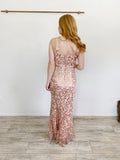 City Triangles Rose/Gold Sequenced Formal Gown 7