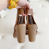 Sugar Brown Clog Sandal Booties 9.5