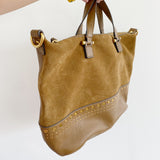 Vince Camuto Leather Suede Satchel Bag