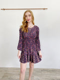 American Eagle Outfitters Floral BOHO Long-Bell-sleeve Dress S