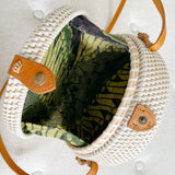 Straw crossbody bag