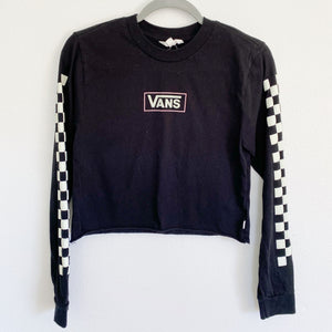VANS off the wall Graphic Crop Long Sleeve Top XS