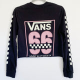 VANS off the wall Graphic Crop Long Sleeve Top XS