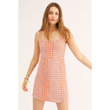 Free People Short N' Sweet Plaid Mini Dress NWT XS