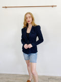 Nanette Lepore Navy Blazer Florentine Suit Jacket 6