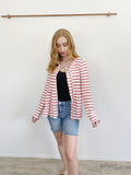 Free People Peplum Tweed Stripe Jacket Medium