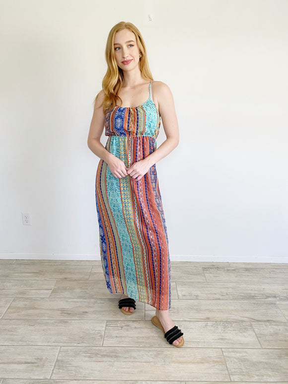 Forever 21 Printed Summer Maxi Dress Small
