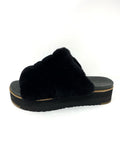 UGG Fluff Yeah Sandals Black NWT 8