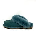 UGG Coquette Teal Suede Sheepskin Slippers 7