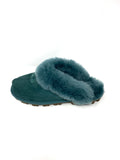 UGG Coquette Teal Suede Sheepskin Slippers 7