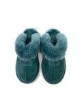 UGG Coquette Teal Suede Sheepskin Slippers 7