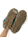 UGG Coquette Teal Suede Sheepskin Slippers 7