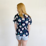 Boutique Floral Wrap Blouse Medium