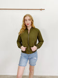Forever 21 Quilted Dolan Bomber Lettermans Jacket Small