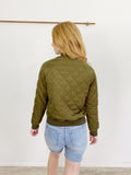 Forever 21 Quilted Dolan Bomber Lettermans Jacket Small