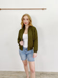 Forever 21 Quilted Dolan Bomber Lettermans Jacket Small