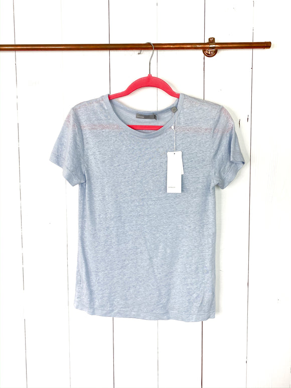 VINCE Crew Neck Linen T-Shirt NWT XS