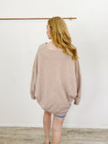 Entro Solid Beige Sweater 1X