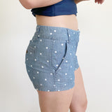 J. Crew Polka Dot Chambray Shorts City Fit 2