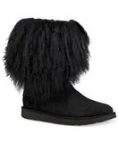 UGG Lida Shaggy Black Fur Boots 8